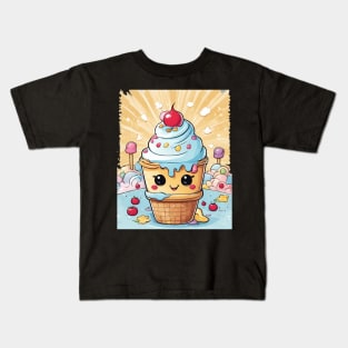 Cute Ice Cream Cartoon Kids T-Shirt